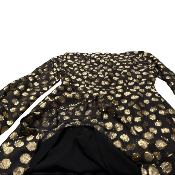 For Love And Lemons - Lottie Bell Sleeve Dress in Gold Dot - Picture 6 of 8